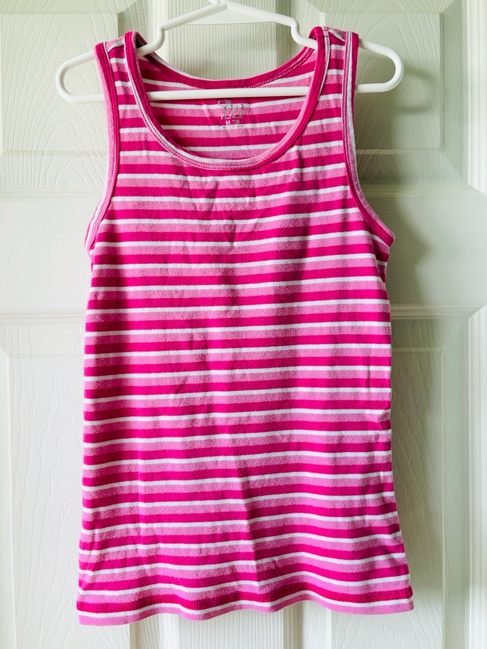 ☂️NEW LISTING☂️ 1989 Place Pink and White Striped Tank Top